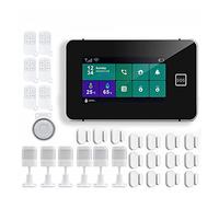 Kit di Alarme pour Maison sans Fil, G60b Système d'alarme de sécurité Tuya WiFi GSM Smart Home Antift Tempe Alarm Temperature Humidité Affichage de l'application Contrôle(Medium)
