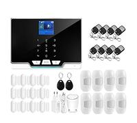 Kit di Alarme pour Maison sans Fil, Kit de système d'alarme de sécurité de cambrioleur à domicile tuya wifi tuya RFID TFT Toucher le clavier Smart Life Appliquer Compatibles(Medium)