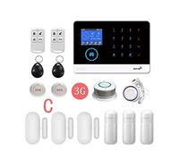 Kit di Alarme pour Maison sans Fil, Système d'alarme de sécurité intelligente WiFi 3G sans fil. LCD Interruption multi-langage du kit de capteur de clavier(3G-PG103-C.)