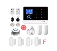 Kit di Alarme pour Maison sans Fil, Système d'alarme de sécurité intelligente WiFi 3G sans fil. LCD Interruption multi-langage du kit de capteur de clavier(3G-PG103-F.)