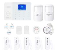 Kit di Alarme pour Maison sans Fil, TECPEAK Wi-FI/GSM Alarme avec sirène de sécurité fournit Un Moyen très Efficace pour protéger Votre Maison et Votre Bureau