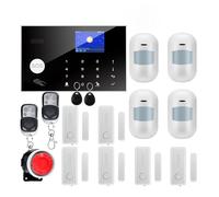 Kit di Alarme pour Maison sans Fil, Wifi GSM Système d'alarme Home Falking Security Alarm Detecteur câblé sans fil RFID Touche la température du clavier Humidité(W7B7)