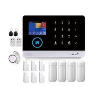 Kit di Alarme pour Maison sans Fil, Wifi Smart Home GSM Système d'alarme for la maison avec capteur de mouvement Sirène sans fil Vision nocturne IP Caméra Tuya(J-103.)