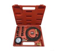 Kit Diagnostic Pression Huile 10 Adaptateurs Universels | 10 adaptateurs inclus, compatibilité large , moteurs essence/diesel, stockage organisé, étui rouge