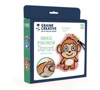 Kit DIY - GRAINE CREATIVE - Étiquette à bagage Singe - Marron - À partir de 6 ans - Mixte