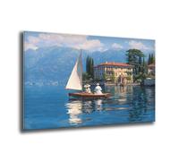 Kit Diamond Painting Adulte Enfant, Diamond Painting Lac Voilier, Carrés Diamant Peinture Diamant Adulte Kits, Kit Broderie Enfant pour Chambre Salon Murale Decoration, Cadeau de Détente 70x95 cm L408