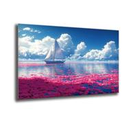 Kit Diamond Painting Adulte Enfant, Diamond Painting Pétale Voilier, Ronde Diamant Peinture Diamant Adulte Kits, Kit Broderie Enfant pour Chambre Murale Decoration, Cadeau de Détente 50x70 cm L-483