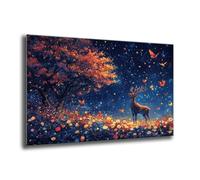 Kit Diamond Painting Adulte Enfant, Diamond Painting Usine Cerf, Ronde Diamant Peinture Diamant Adulte Kits, Kit Broderie Enfant pour Chambre Murale Decoration, Cadeau de Détente 100x135 cm L-699