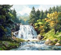 Kit Diamond Painting Adulte Jungle Peinture Diamant Painting Automne Broderie Diamant Kit Complet, 5D DIY Broderie Point de Croix Cristal Art Loisirs Créatifs Adultes pour Décor Murale 30x40 cm E0-125