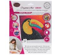 Kit Diamond Painting - Crystal Art - Carte Toucan - 18 x 18 cm - Pour enfants - Mixte