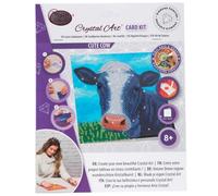 Kit Diamond Painting - Crystal Art - Carte Vache - 18 x 18 cm - Pour enfants - Mixte
