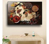 Kit Diamond Painting Épices à grains Peinture Diamant 5d Complet Enfant,Kit Broderie Diamant Grand Format,Diamant Painting Art Creatif Adulte,Canevas Artisanat la Décoration Murale 30x40cm