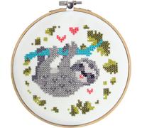 Kit Diamond Painting Paresseux : Tambour À Broder + Strass