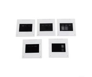 Kit Diffraction 5 50x50mm Fente Simple Double Kit Diffraction | Fente simple 0.05-0.2mm, double fente 0.05mm, plastique , pour idéal cours pour physique, analyse spectrale