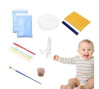 Kit d'impression de pieds pour bébé - Handprint Footprint Keepsake | Baby Ornement Memorative décorative artisanat personnalisé Souvenir Souvenirs Savourée Créative Affichage Nursery Gift Family T