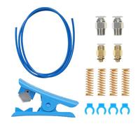 Kit d'imprimante 3D en PTFE de 100 cm pour filament de 1,75 mm avec coupe-tube en PTFE, 2 raccords pneumatiques PC4-M6, 2 raccords pneumatiques PC4-M8, chaussettes Hotend bleues, compatibles avec