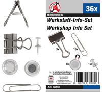 Kit d'information pour l'atelier avec trombones, aimants, épingles | 36 pcs.