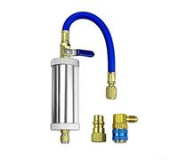 Kit d'injecteur d'huile en métal pour compresseur de climatisation automobile R134A avec filetage 1/4 interne externe et résistant aux fuites