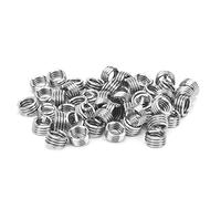 Kit d'insertion de filetage de fil 50 pièces, en acier inoxydable 304 NPT UNC 1/4"-20 x 1-3D, assortiment de manchons de vis hélicoïdaux pour réparations automobiles (1D)