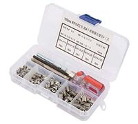 Kit d'insertion de réparation de filetage, 105 pièces/ensemble kit d'assortiment de manchons de réparation de vis de manchon de vis de fil d'acier inoxydable avec boîte en plastique(M5*0.8)