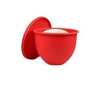 Kit d'inserts de bol pour robot de cuisine Kitchen Aid - Insert en silicone - Bol mélangeur avec bec verseur et couvercle - Résistant à la chaleur de -40 °C à 240 °C - Rouge