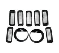 Kit d'inserts de calandre avant en maille, garnitures de phares, décoration pour Jeep Patriot 2011, 2012, 2013, 2014, 2015, 2016