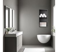 Kit d'inserts de douche pour salle de bain, moulage monobloc en acier inoxydable, niche de douche intégrée pour rénovation de pièces humides