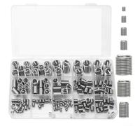 Kit d'inserts filetés 160 pièces, manchon de filetage en acier inoxydable 304 M3-M12 Helicoil Kit de réparation dans une boîte