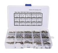 Kit d'inserts filetés 300 pièces, outil de réparation de filetage en acier inoxydable, jeu d'inserts de filetage M3x0,5 M4x0,7 M5x0,8 avec boîte de rangement, haute résistance à