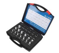 Kit d'inspecteur de filetage pour écrous et boulons 26 pièces pour une inspection précise de la qualité du filetage des boulons de fixation, construction en acier au carbone et ABS, repères de