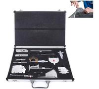 Kit d'inspection d'outil de jauge de soudage, ensemble de règles de mesure de 13 pièces, outil de mesure de soudure combiné de jauge de soudure d'angle,avec règle de 0 à 150 mm,jauge soudure d'angle