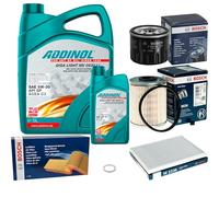 Kit d'inspection Kit de filtres fabriqué avec 6 litres d'huile moteur GIGA LIGHT MV LL 5W-30, filtre à huile, filtre à air, filtre à air intérieur, filtre à carburant, bague d'étanchéité