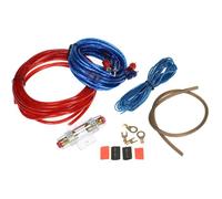 Kit d'installation d'amplificateur de caisson de basses audio de voiture 1500W Kit de cablage AMP RCA Cable porte-fusible Cable,