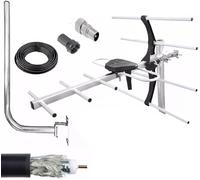 Kit D'Installation D'Antenne Tv Numérique 4G - Freeview Hd Antenne Tv Numérique D'Intérieur Et D'Extérieur - Kit D'Installation Complet Haute Performance -Antenne Intérieure Et Extérieure Pour Smart