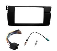 Kit d'installation d'autoradio pour BMW Série 3 E46 1998-2005 DVD Stéréo Panneau Tableau Bord Réaménagement Kit D’Outils pour Habillage Cadre CD Lunette Cadre de Radio Façade Autoradio(Version A ISO)