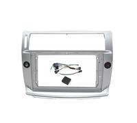 Kit d'installation d'autoradio pour Citroen pour C4 C-Triomphe C-Quatre 2004-2014 DVD 9 "Voiture Fascia Radio Panneau Tableau Bord Kit Cadre de Radio Montage Autoradio(-Silver-canbus-A)