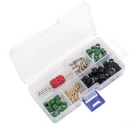 Kit d'installation de 71 pièces avec raccords en laiton, rondelles d'étanchéité et adaptateurs de tuyau pour applications CVC