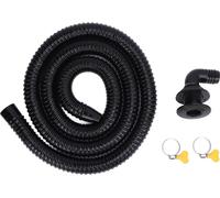 Kit d'installation de cale de bateau Système de drainage marin efficace avec colliers de serrage flexibles et connecteur coudé pour pompe de 1100 gph Noir