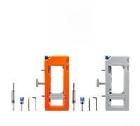 Kit d'installation de charnière de porte avec gabarit de défonceuse, inserts amovibles et patins antidérapants pour une mortaise précise, comprend un embout de charnière, une fraise à défoncer, une