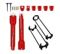 Kit d'installation de vier et de robinet - Ensemble professionnel de 16 pièces | Outil de plomberie multifonction en polypropylène et de zinc pour lavabos, douches et baignoires, outil