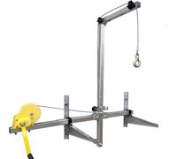 Kit d'installation de climatiseur portable avec support de levage pliable et treuil manuel de 15 m pour un levage facile et un démontage de grue Outil essentiel pour les professionnels