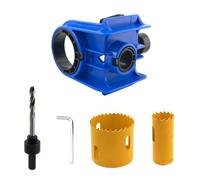 Kit d'installation de loquet de porte, outil de montage de serrure de porte en bois réglable pour portes résidentielles, portes de bureau, même portes d'armoire (bleu)