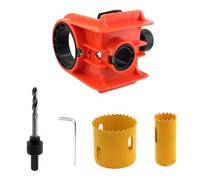 Kit d'installation de loquet de porte, outil de montage de serrure de porte en bois réglable pour portes résidentielles, portes de bureau, même portes d'armoire (orange)