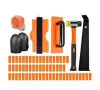 Kit d'installation de parquet en bois stratifié - Bloc de taraudage solide - Tige de traction renforcée - Maillets double face renforcés - Outil de travail du bois pour sols