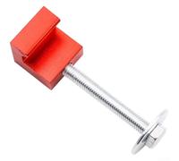 Kit d'installation de rails de serrage en J pour boîtes à outils de pick-up avec construction légère en alliage d'aluminium et système de fixation stable (lot de 4, rouge)