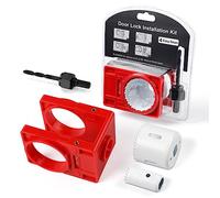 Kit d'installation de serrure de porte, convient pour une épaisseur de porte de 35 mm à 43 mm, avec scie cloche en acier au carbone