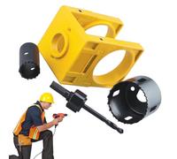 Kit d'installation de serrure de porte - Kit de scie-cloche en acier au carbone avec gabarit de guidage | Outils de verrouillage de porte de précision pour portes en bois | Kit de quincaillerie