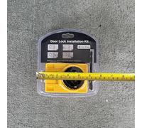 Kit d'installation de serrure de porte pour portes en bois 35-45 mm, gabarit de guidage réglable avec scies cloches 2,5 cm et 2-1/8", comprend un foret pour 2-3/8" et 2