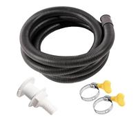 Kit d'installation de tuyau pompe Tuyau en plastique 6, pi diamètre 3/4 po avec 2 colliers serrage et raccord traversant
