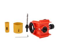 Kit d'installation de verrouillage de porte à double métal, un ensemble de scie à trou lourds et un gabarit de verrouillage avec un modèle de guide réglable pour les portes en